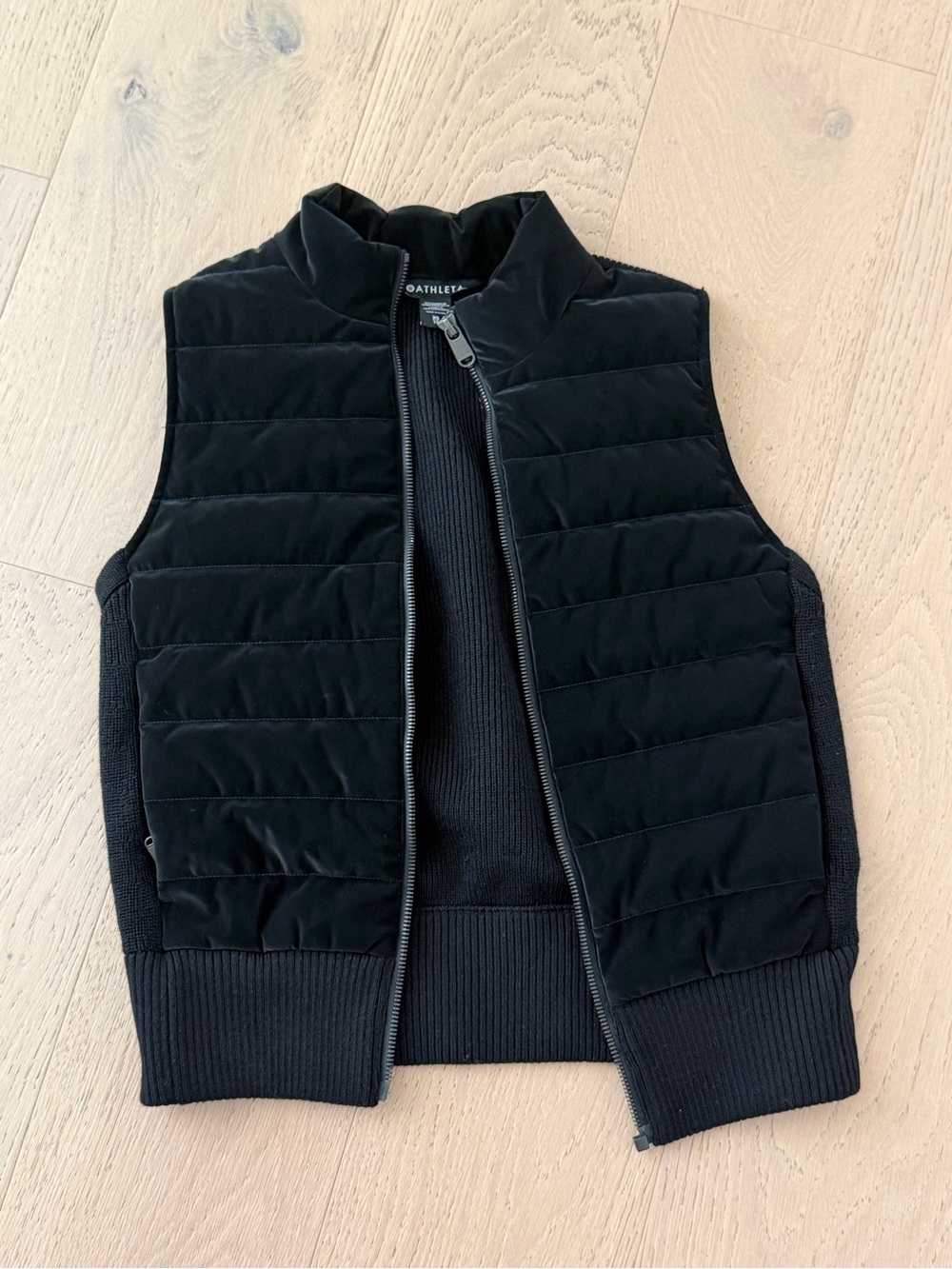 Athleta Black Quilted Puffer Vest